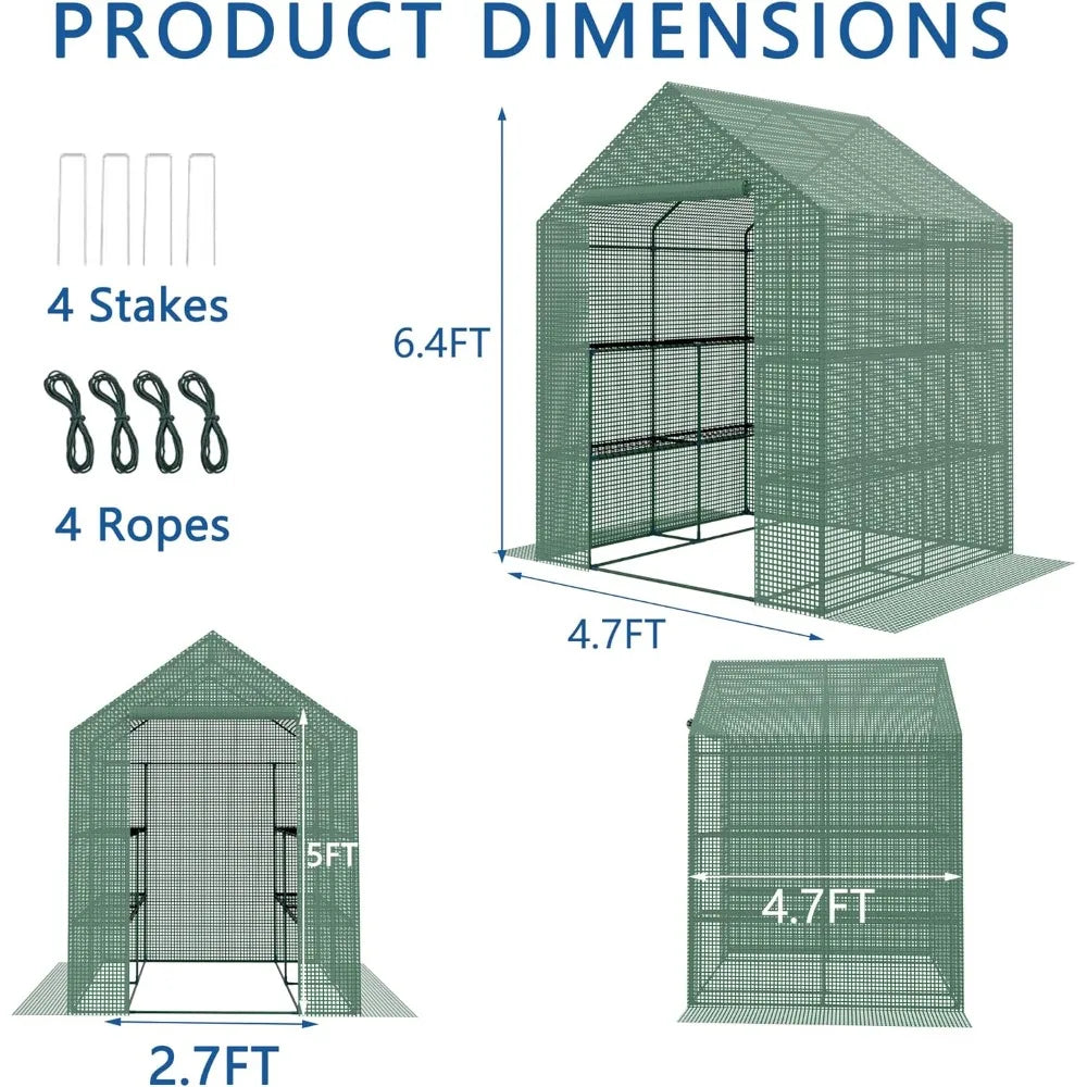 Heavy Duty Greenhouse Walk-in Outdoor Large Tunnel with Irrigation System