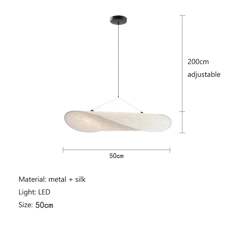 Modern LED Ceiling Chandelier Handmade Silk Pendant Light Home Decor