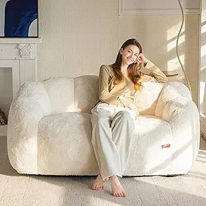 Ljustra Floral Shaped Bean Bag Chair Ultra Soft Loveseat Sofa