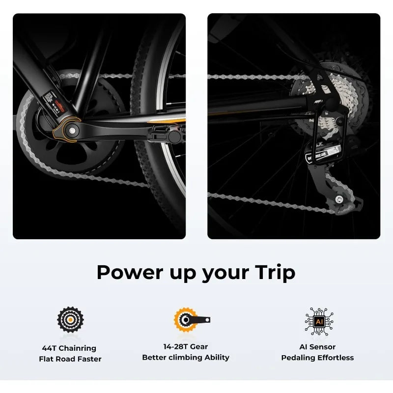 EB5 Electric Bike 500W Motor 20MPH 40Miles Commuting Mountain Bike