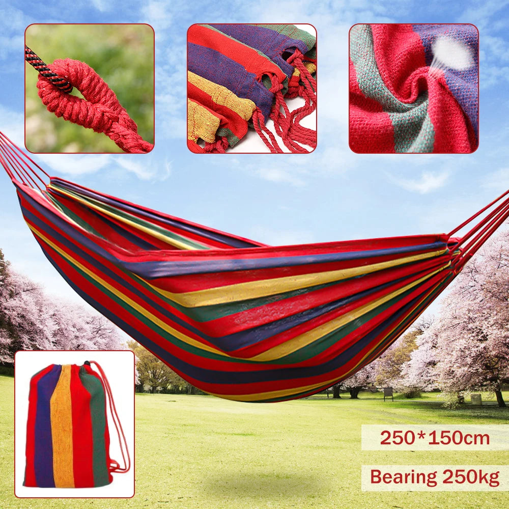 Thick Canvas Hammock Outdoor Camping Swing Multi Functional Two-Person