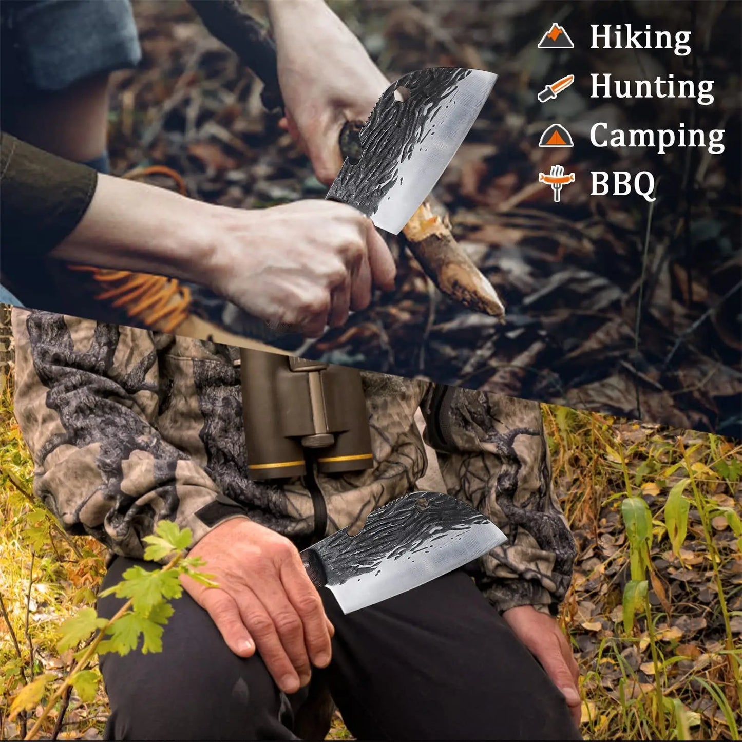 Multipurpose Sharp Stainless Steel Chinese Chef Knife for Cooking