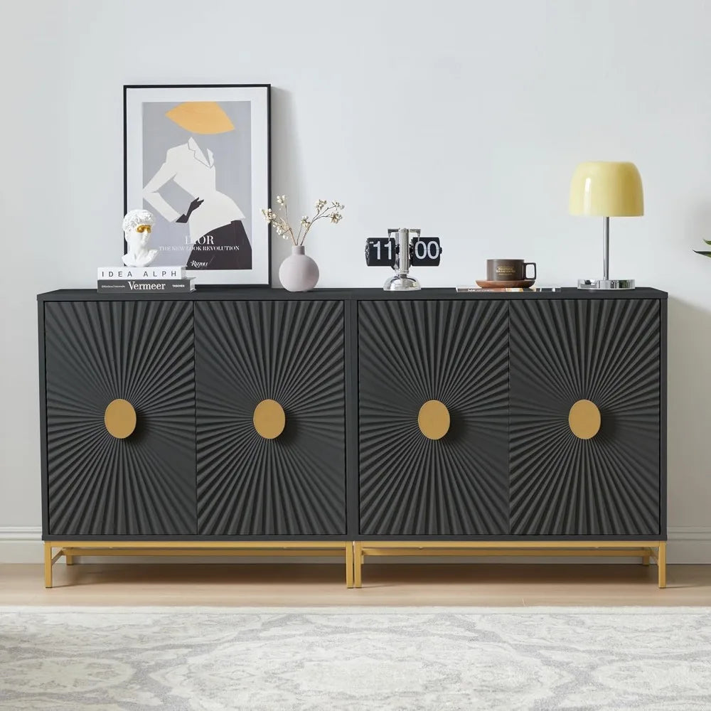 Storage Sideboard Cabinet Buffet Console Table Adjustable Shelves