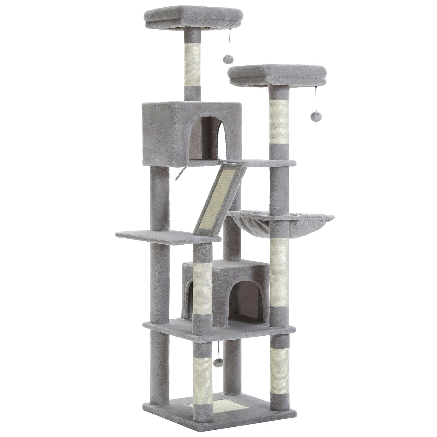 Multi-Level Cat Tree Indoor Tower with Scratching Posts Hammock Condo