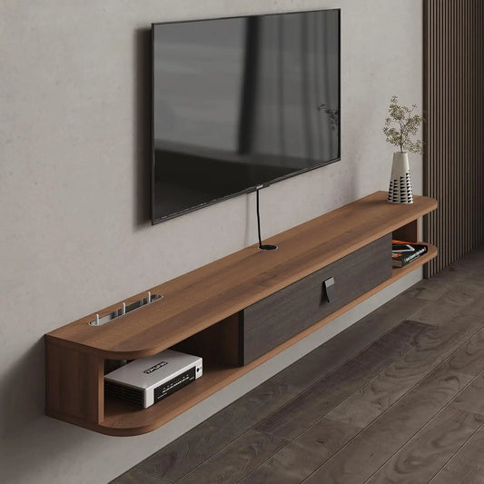 55 Inch Floating TV Stand Wall Mounted Media Console Shelf Living Room