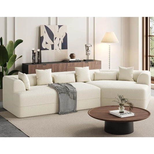 Ljustra Cloud Sectional Couch L-Shape Modular Sofa Chaise Upholstered Living Room Bedroom