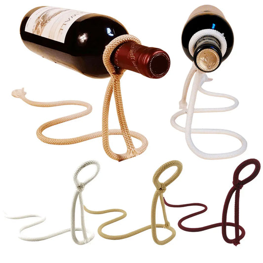 Creative Modern Wine Bottle Holder Rope Shaped Bracket for Home Bar