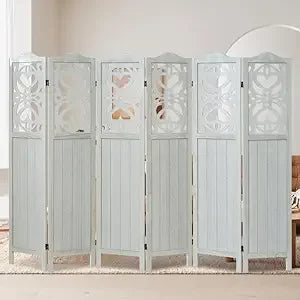 Carved 3 Panel Room Divider Folding Privacy Screen Home Decor Partition
