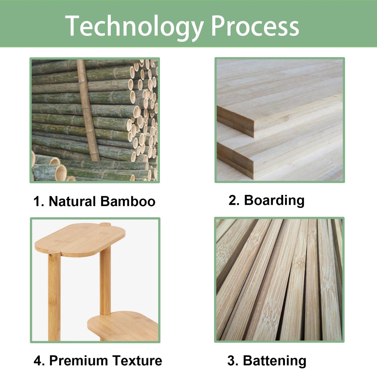 3 Tier Bamboo Tall Corner Plant Rack Planter Stand for Balcony Garden