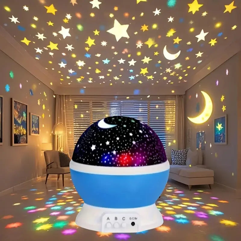 USB Starry Night Light Projector 360° Rotatable 9 Color Modes
