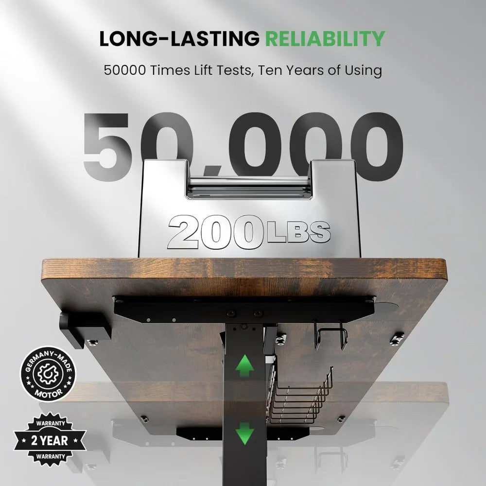 Electric Standing Desk Adjustable 48x24 Inch Sit Stand Desk with Memory Presets