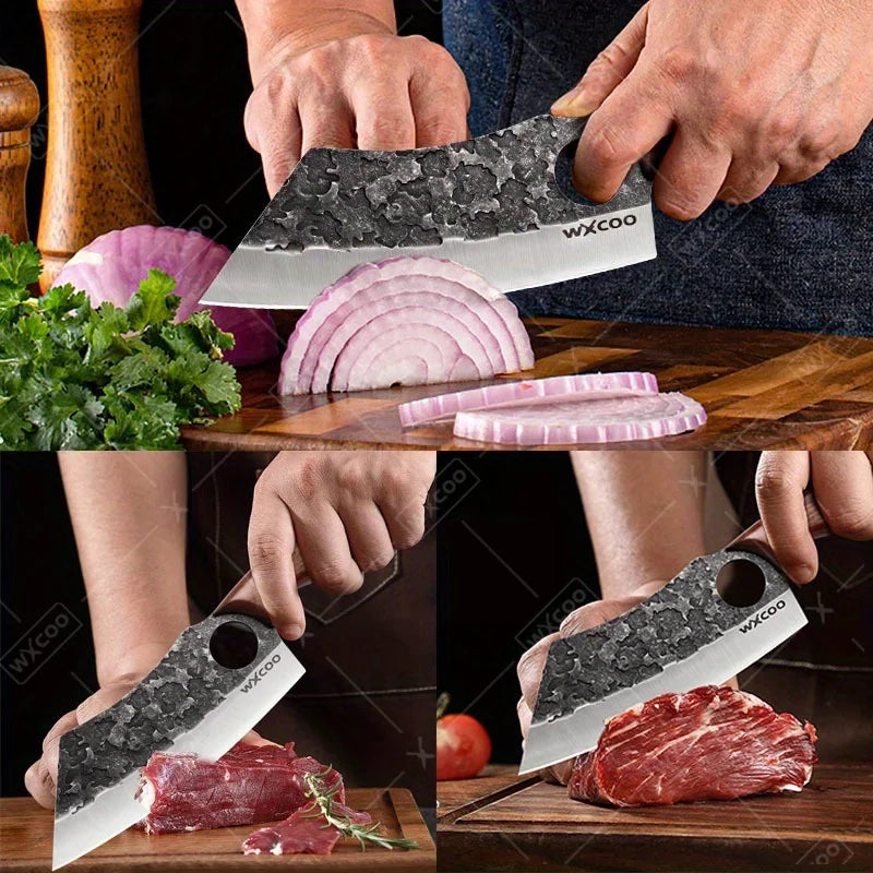 Professional Stainless Steel Kitchen Knife Set Butcher Cleaver Paring Knife