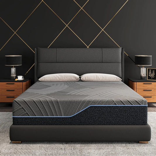 Ljustra 14 Inch Twin XL Memory Foam Mattress Copper-Infused Cooling