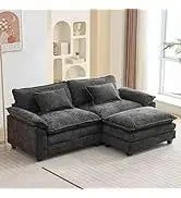 Ljustra Comfy Cloud Sectional Sofa with Pillows for Living Room