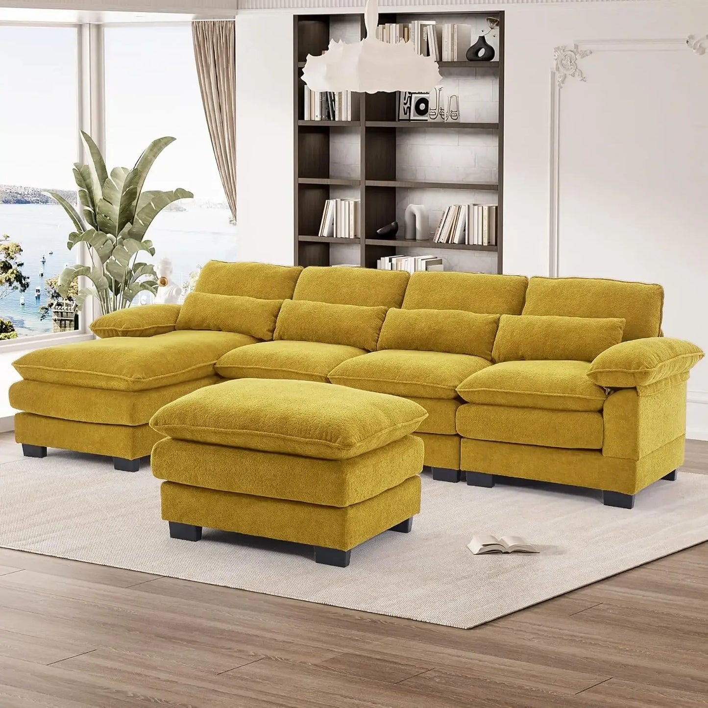 Ljustra U Shape Sectional Sofa Cloud Couch Living Room Comfy Modular Sofa