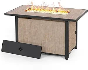 Nuu Garden 43” Propane Fire Pit Table 50000 BTU Outdoor Smokeless