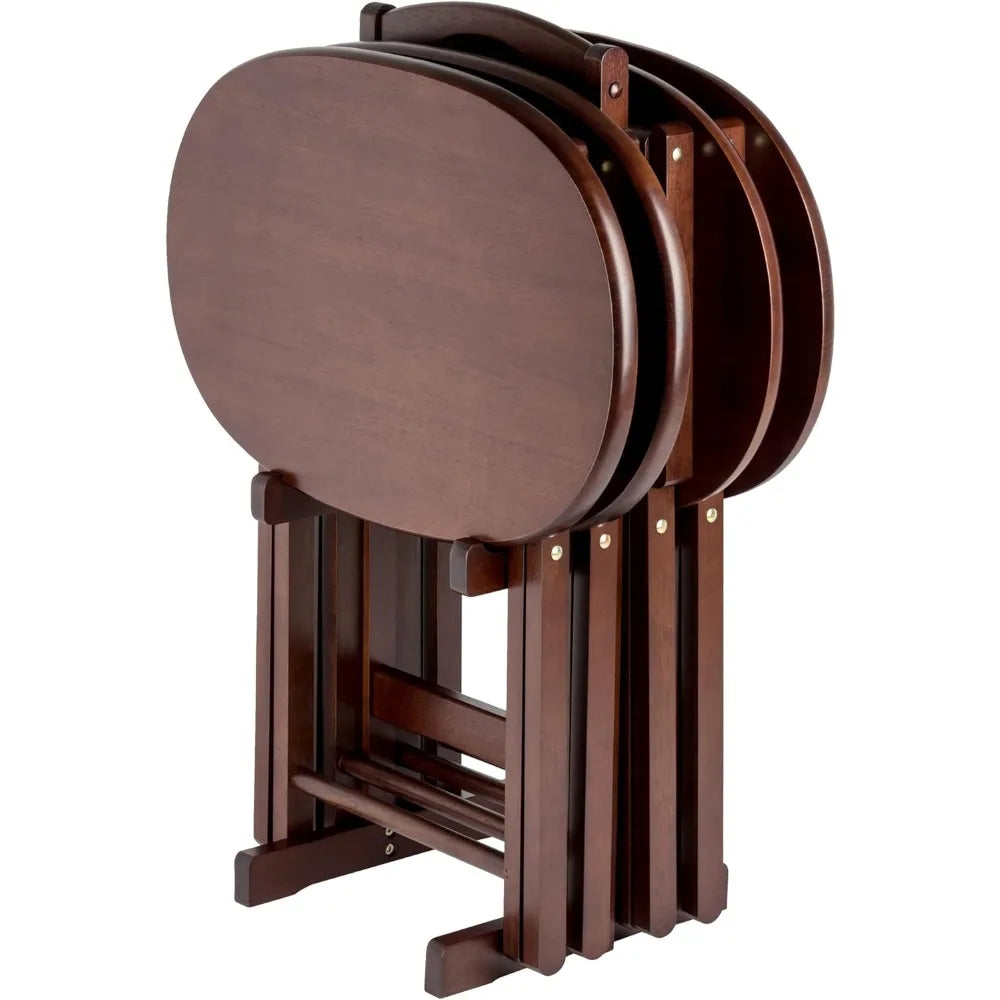 Ljustra Nathan Snack Table Set of 4 Oval Nesting Side Tables Living Room