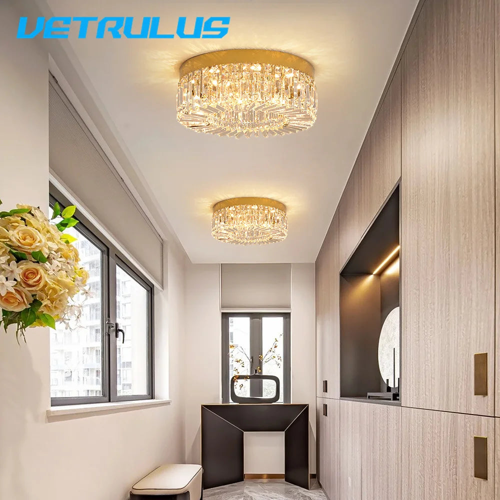 Luxury Crystal Ceiling Lamp Modern Chandelier Nordic Home Decor LED