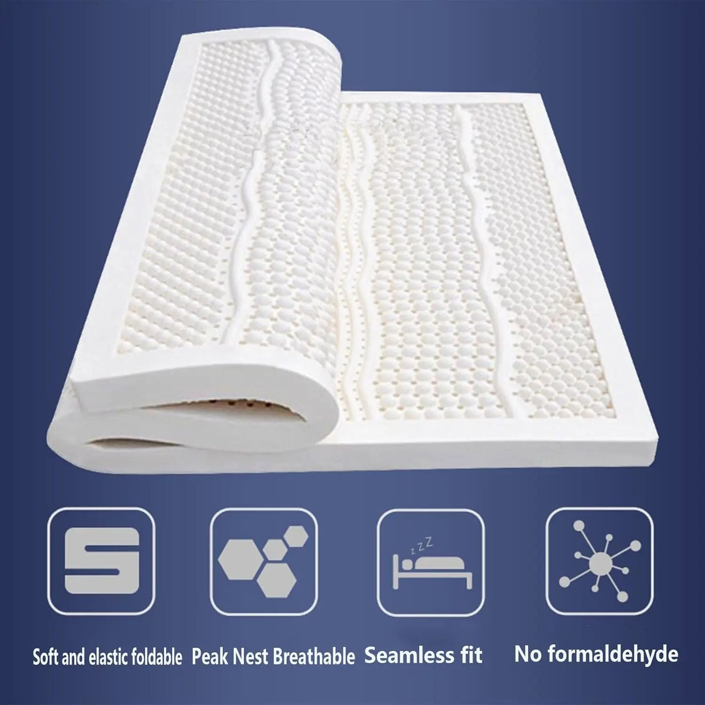 Ljustra 100 Natural Latex Mattress Honeycomb Pore Ventilation Comfort