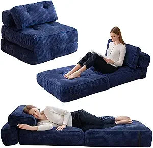 Folding Couch Sofa Bed Convertible Sleeper Chair Portable Mattress