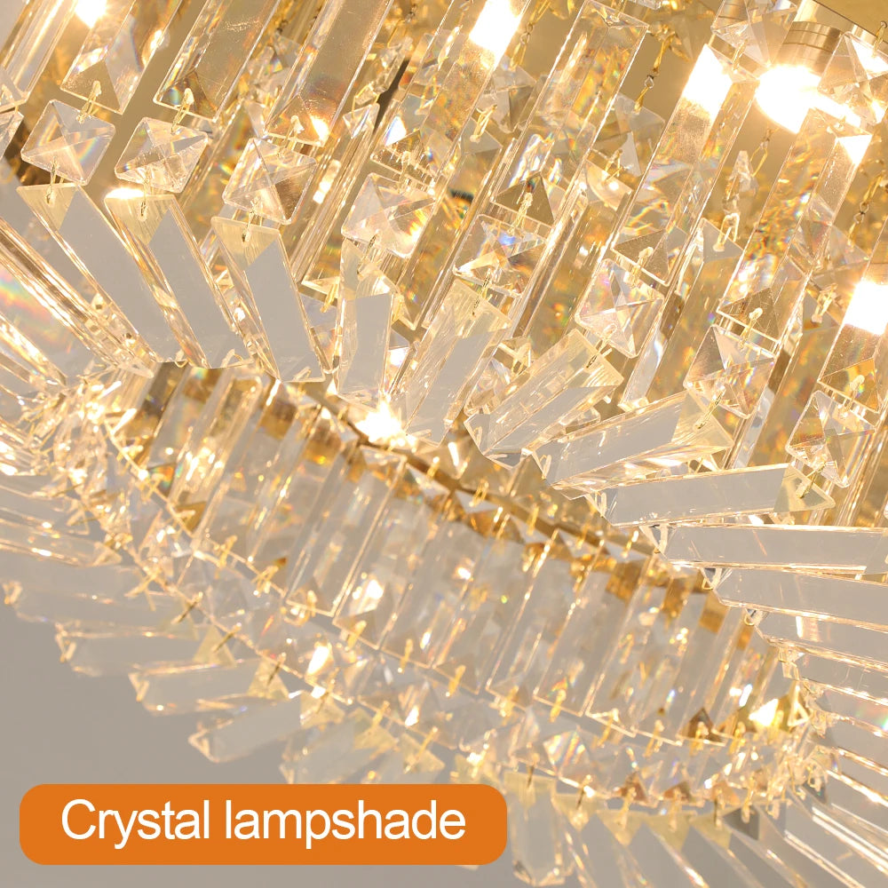 Luxury Crystal Ceiling Lamp Modern Chandelier Nordic Home Decor LED