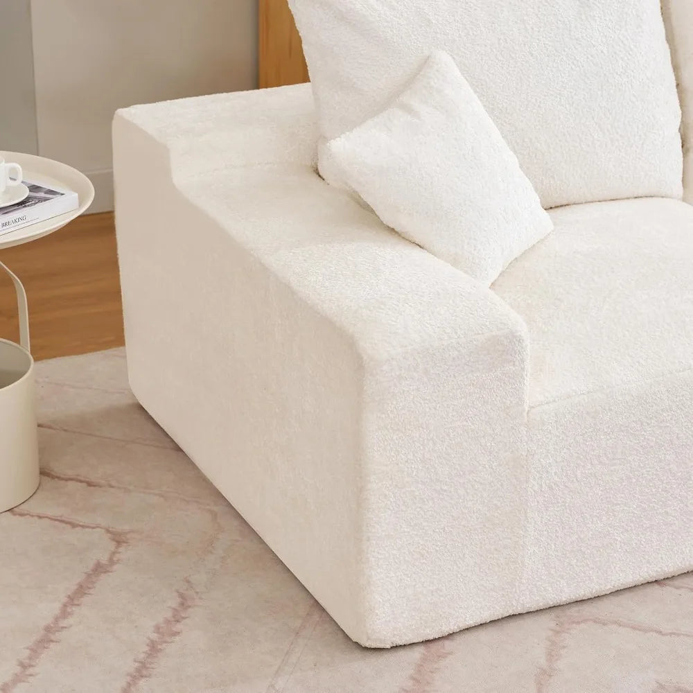 Luxury Modular 110" Sectional Sofa L-Shaped Cloud Couch Chaise Lounge