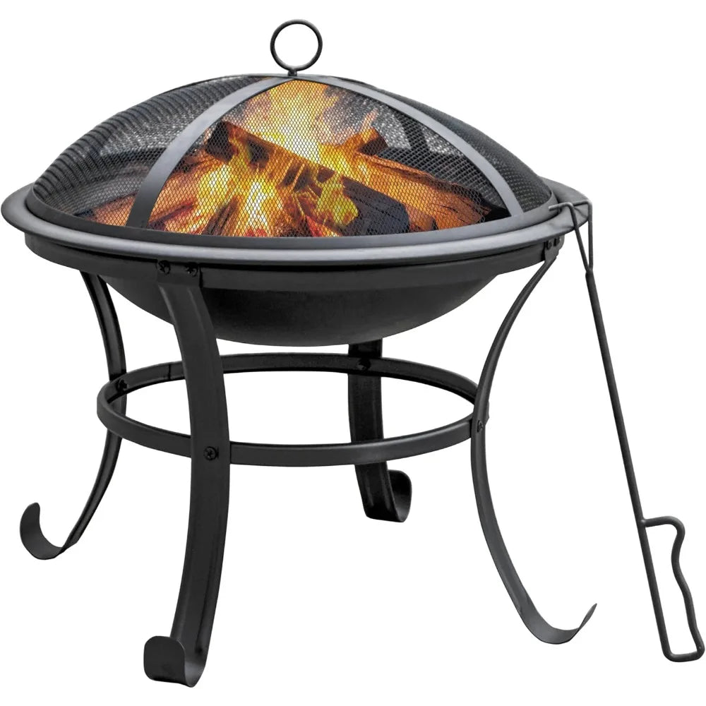 Ljustra 22 Inch Outdoor Fire Pit Durable Portable Wood Burning Firepit