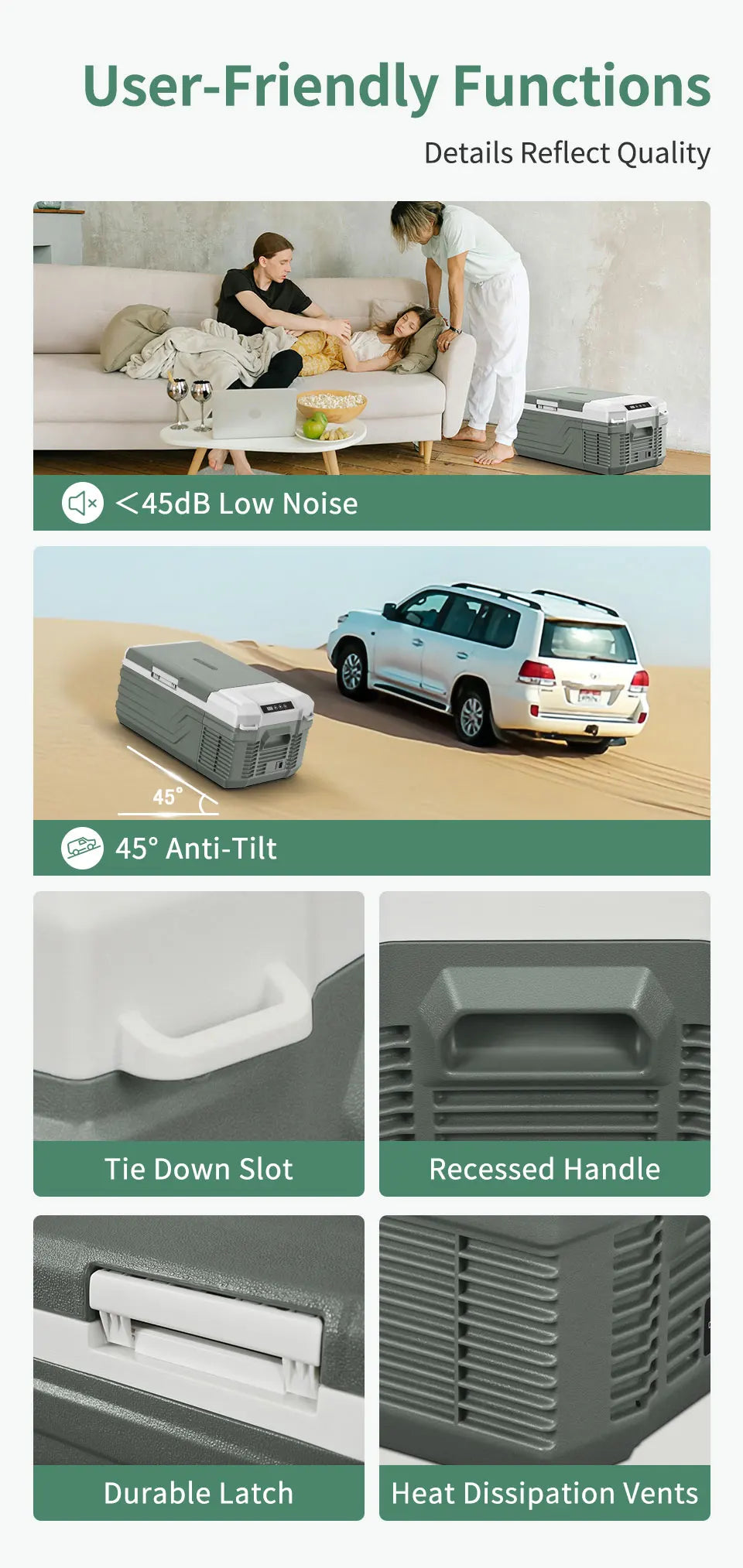 Ljustra 15L Portable Car Refrigerator Mini Fridge Freezer 12V DC Cooler