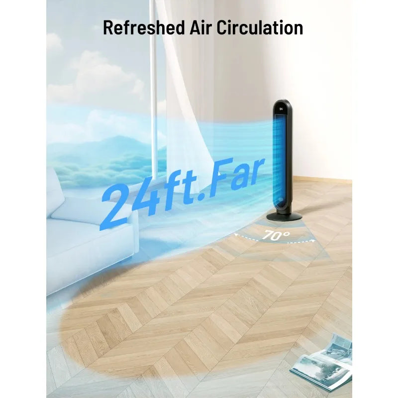 Ljustra Tower Fan for Home 36 inch Oscillating Remote Control Quiet Fan