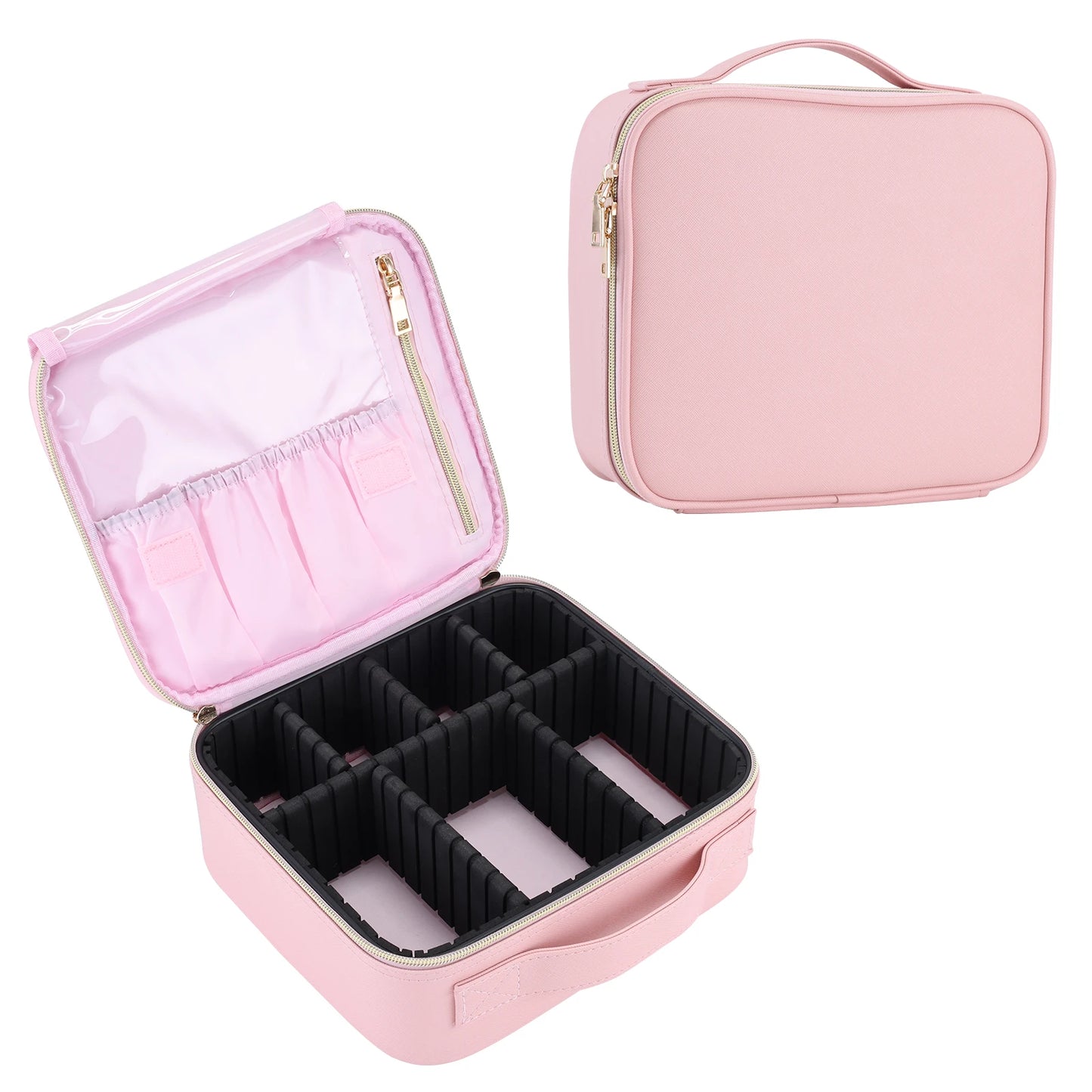 Ljustra Makeup Bag Professional Cosmetic Brush Case Portable Organizer