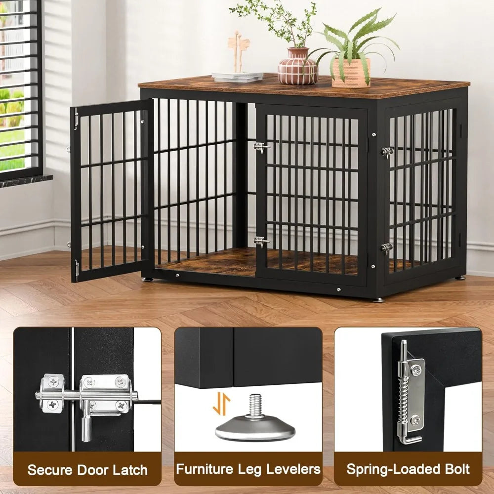 42 Inch Heavy Duty Dog Crate Furniture for Large Medium Dogs End Table