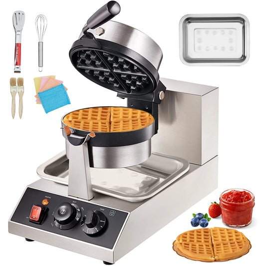 SucceBuy Electric Waffle Maker Non-Stick Stainless Steel Waffle Iron