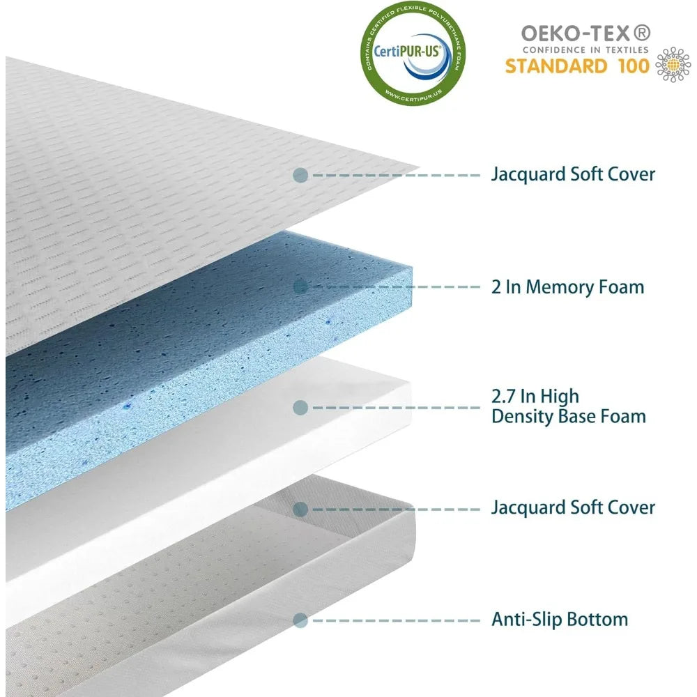 Ljustra 4.7 Inch Memory Foam Mattress Replacement Full Size Sofa Bed