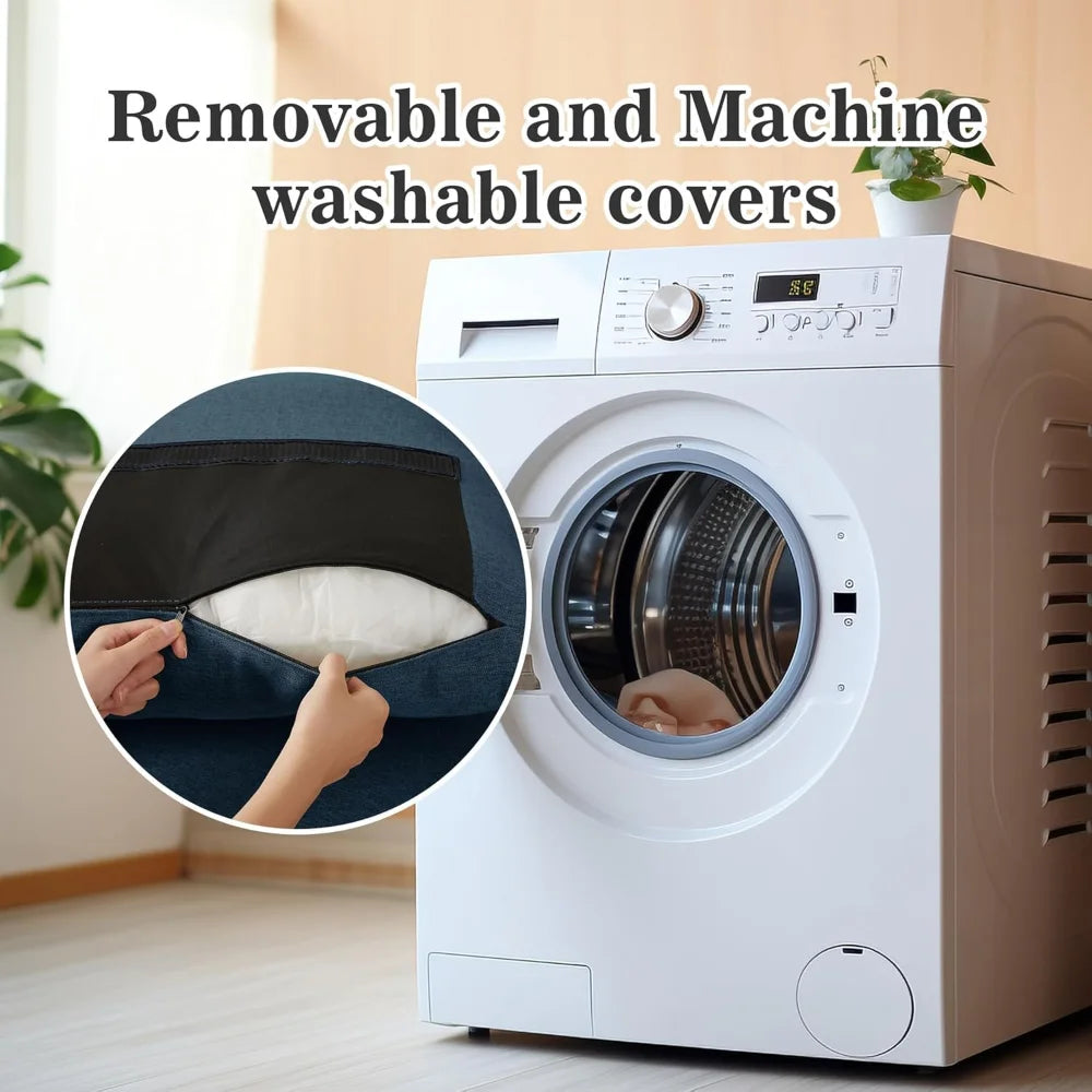 Modern U-Shaped Sectional Sofa with Ottoman Storage for Living Room