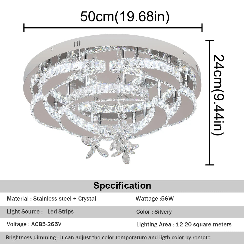 Luxury K9 Crystal Chandelier Modern Ceiling Lamp Pendant Light Decor