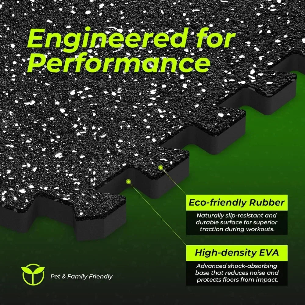 High Density EVA Foam Exercise Gym Mats Non-Slip 12 Pcs 48 Sq Ft