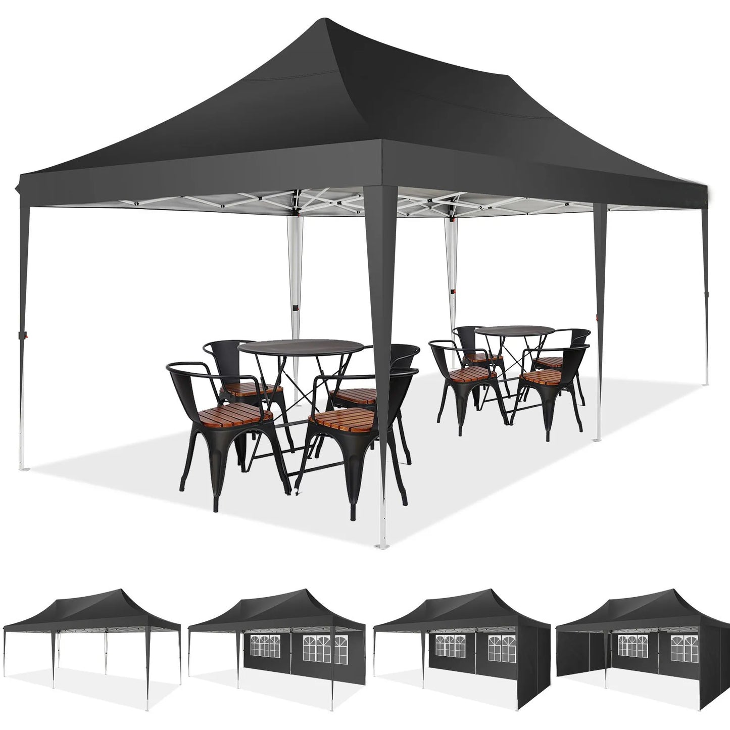10x20 Pop Up Canopy Tent Wedding Party Outdoor Gazebo with Sidewalls