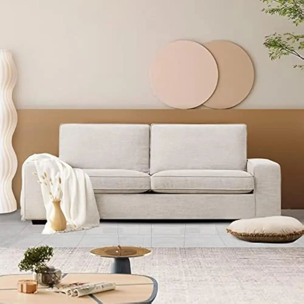 Ljustra Modern Plush Chenille Loveseat Sofa 88.58" Living Room Couch