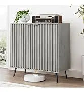 Walnut Mid Century Nightstand with 2 Drawers Modern Bedside Table