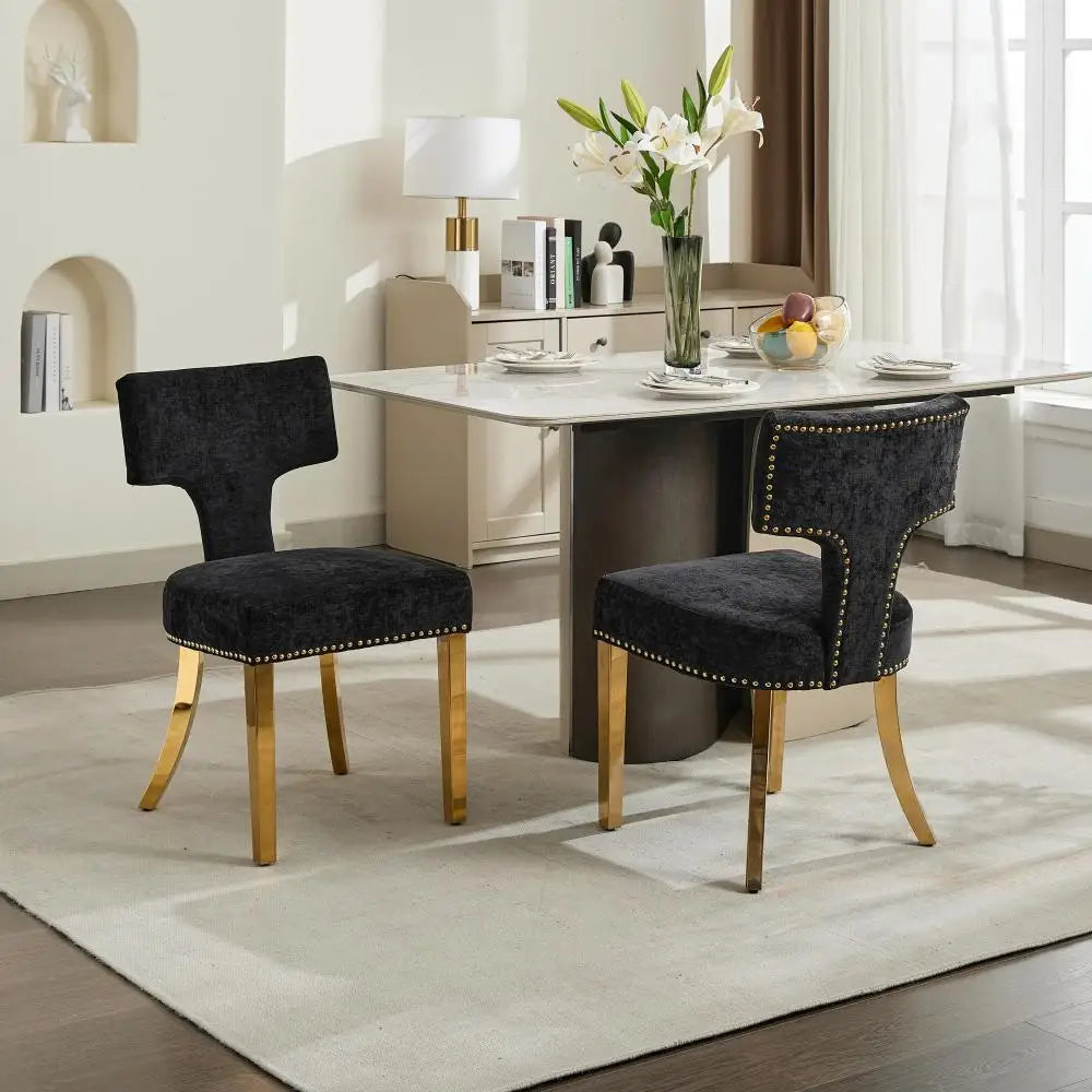 Ljustra Mid-Century Modern Counter Height Bar Stools Set of 2 Kitchen Chairs