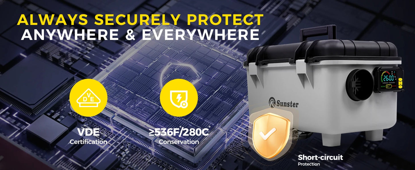 8KW Diesel Air Heater Bluetooth Control for RV Truck Car Tent Heating