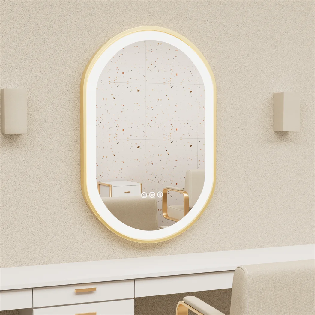 Ljustra Luxury Oval LED Bathroom Mirror with Demister and Memory Function