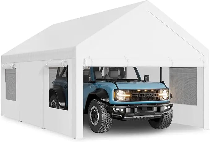 Heavy Duty 12x20 ft Carport Canopy Portable Garage with Removable Walls