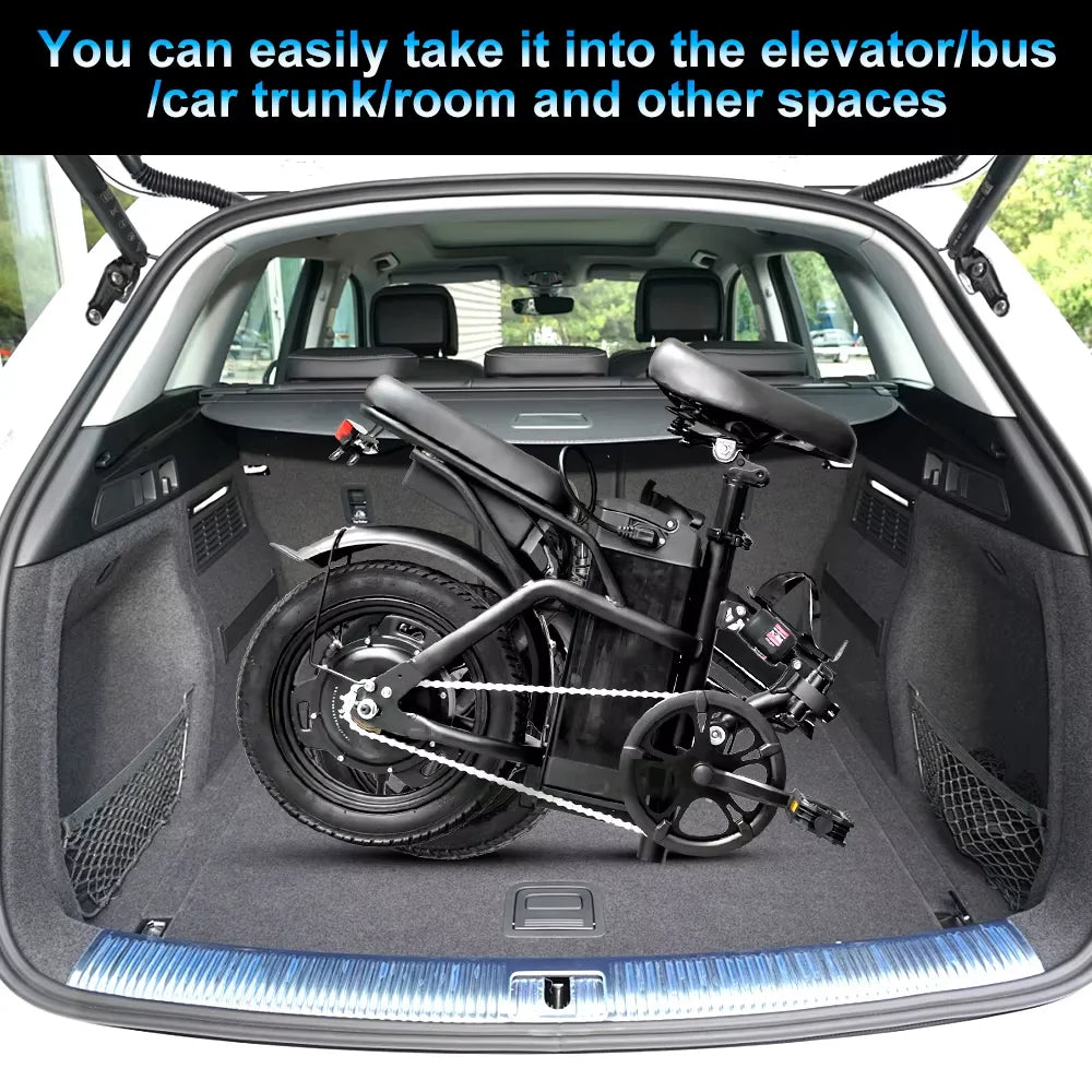 Ljustra 14 Inch Foldable Electric Bicycle 400W Motor City Commuting EBike