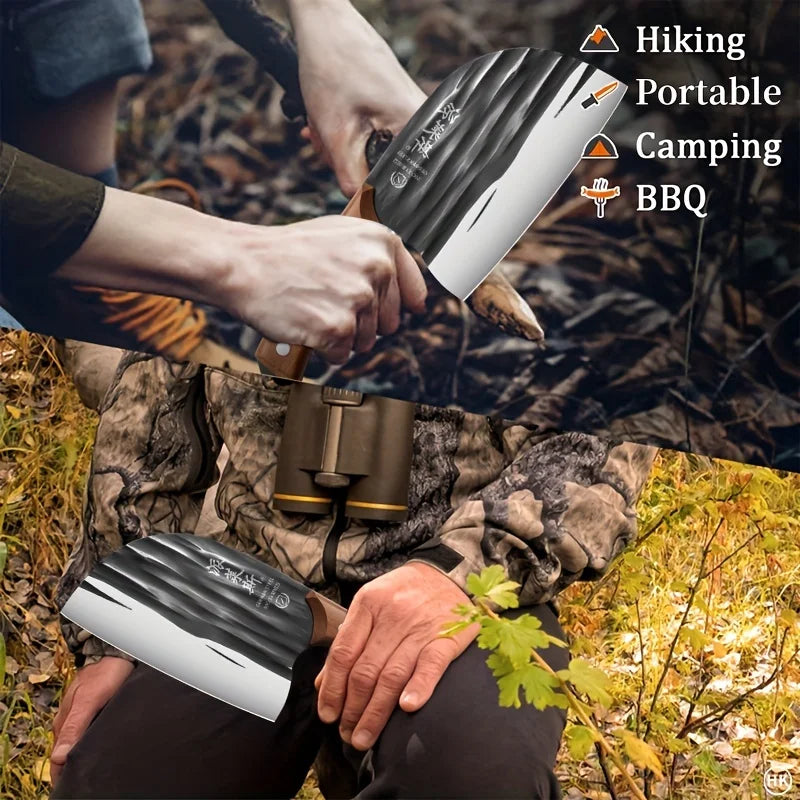 Handcrafted Stainless Steel Meat Cleaver with Sandalwood Handle