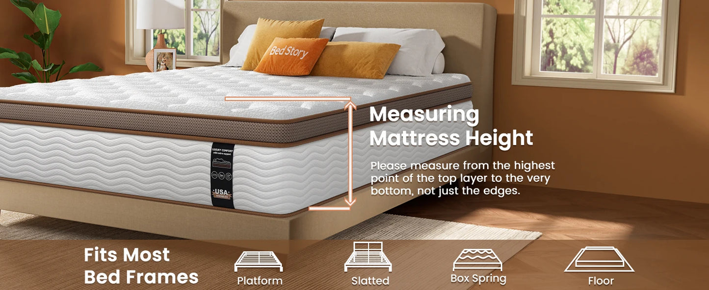 Ljustra Hybrid Queen Size Mattress Gel Memory Foam Innersprings