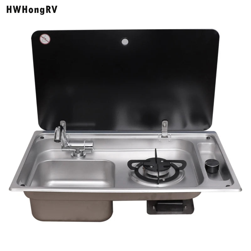 Ljustra Gas Stove Sink for Camper Van RV Boat Caravan Stainless Steel