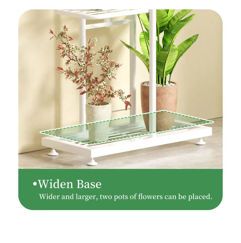 Ljustra Plant Shelves Iron Potted Flower Stand Indoor Outdoor Organizer