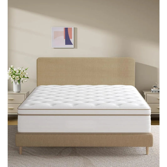 Ljustra 10 Inch Full Hybrid Mattress Memory Foam Pocket Spring Pain Relief