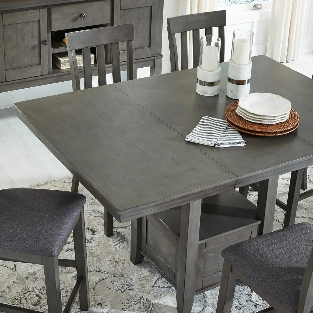 Hallanden Modern Farmhouse Counter Height Dining Table Extension